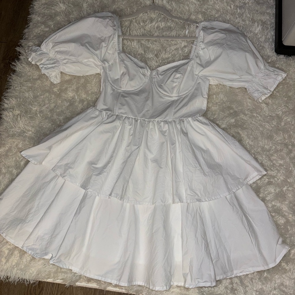 Altr’d state white ruffle dress